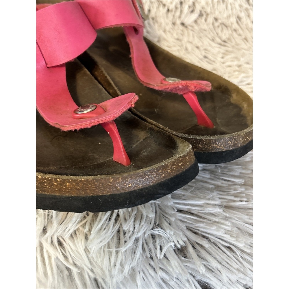 Betula Birkenstock‎ Sandals 40 7.0 260  L9 M7 Pink Straps Thongs Slip On Buckle - Picture 7 of 12